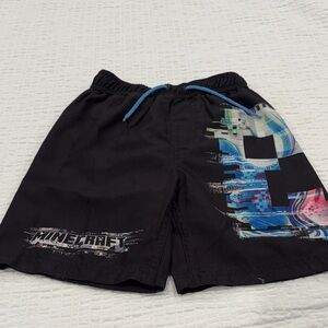 Minecraft Boys Black Swim Shorts